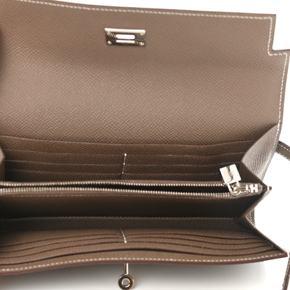 Hermes Epsom Kelly Longue Wallet Etoupe 5 of 10