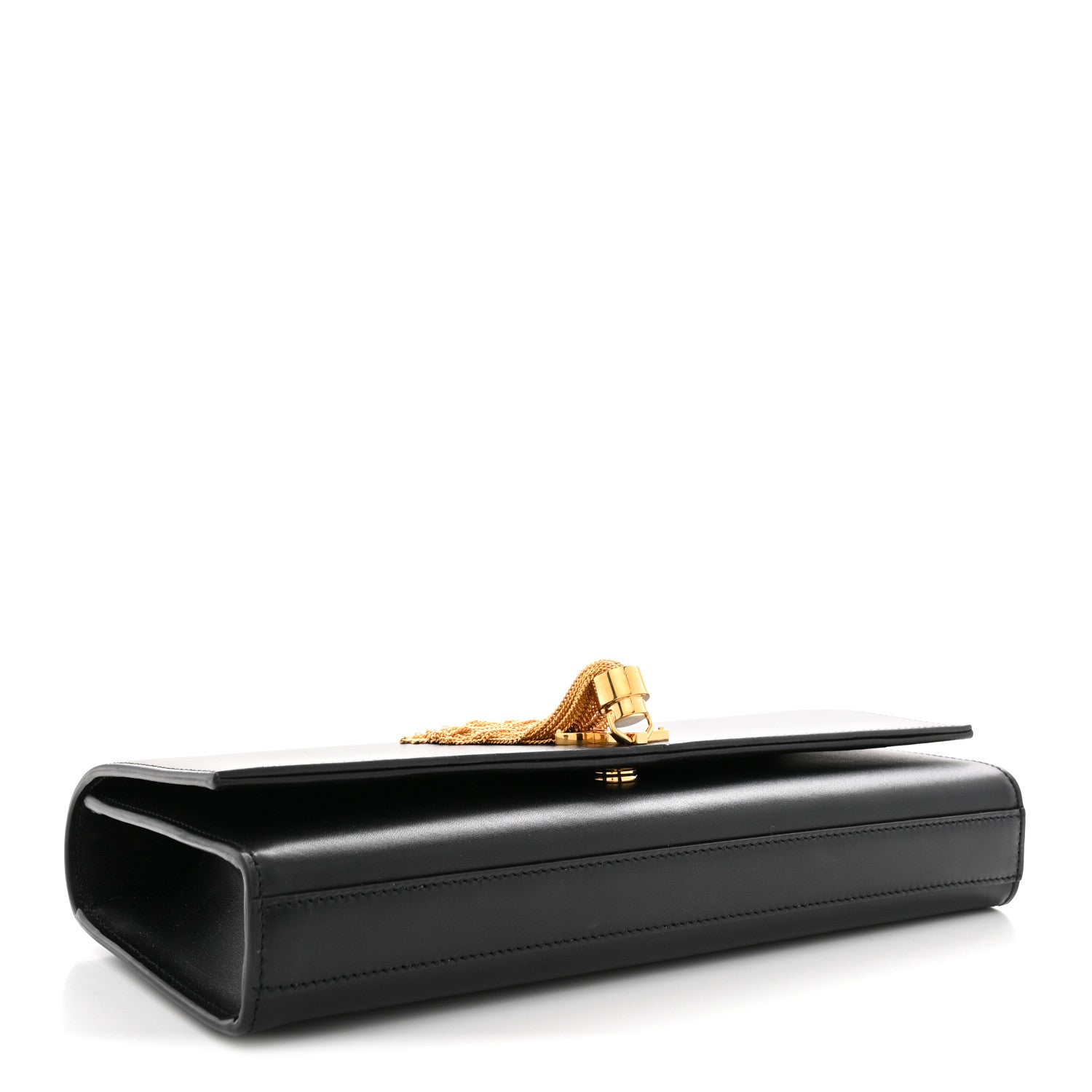 Saint Laurent Calfskin Classic Monogram Tassel Clutch Black 4 of 10
