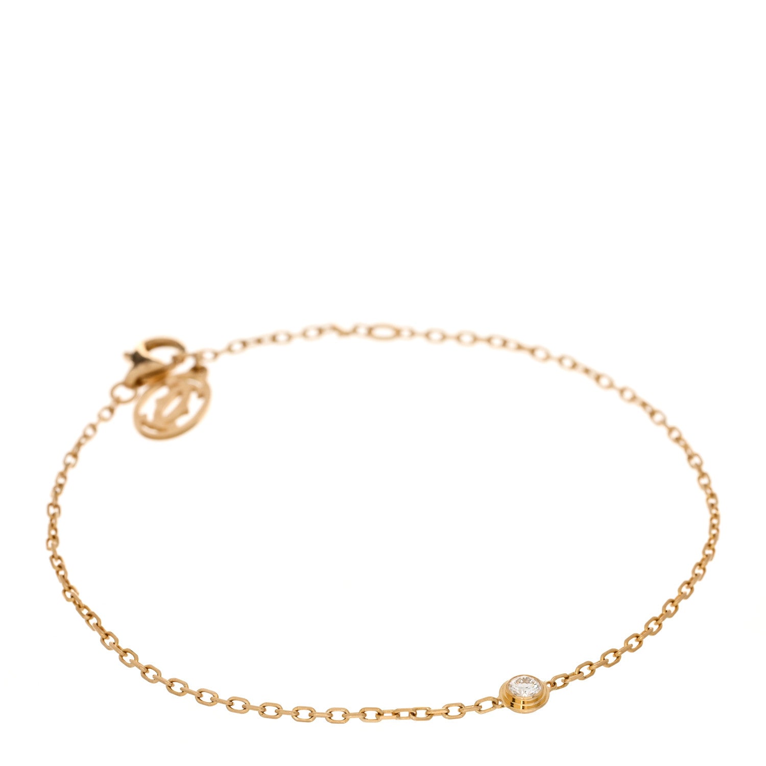 Cartier 18K Yellow Gold Diamond SM D'Amour Bracelet 1 of 3