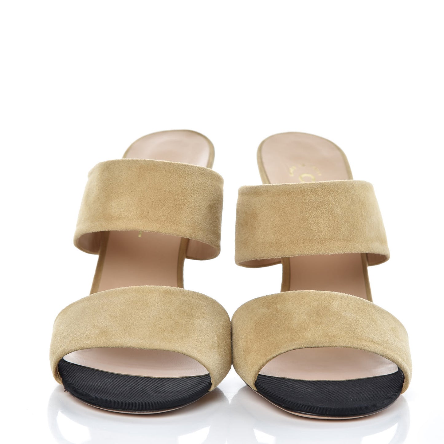 Suede Pearl Sandals 40 Beige