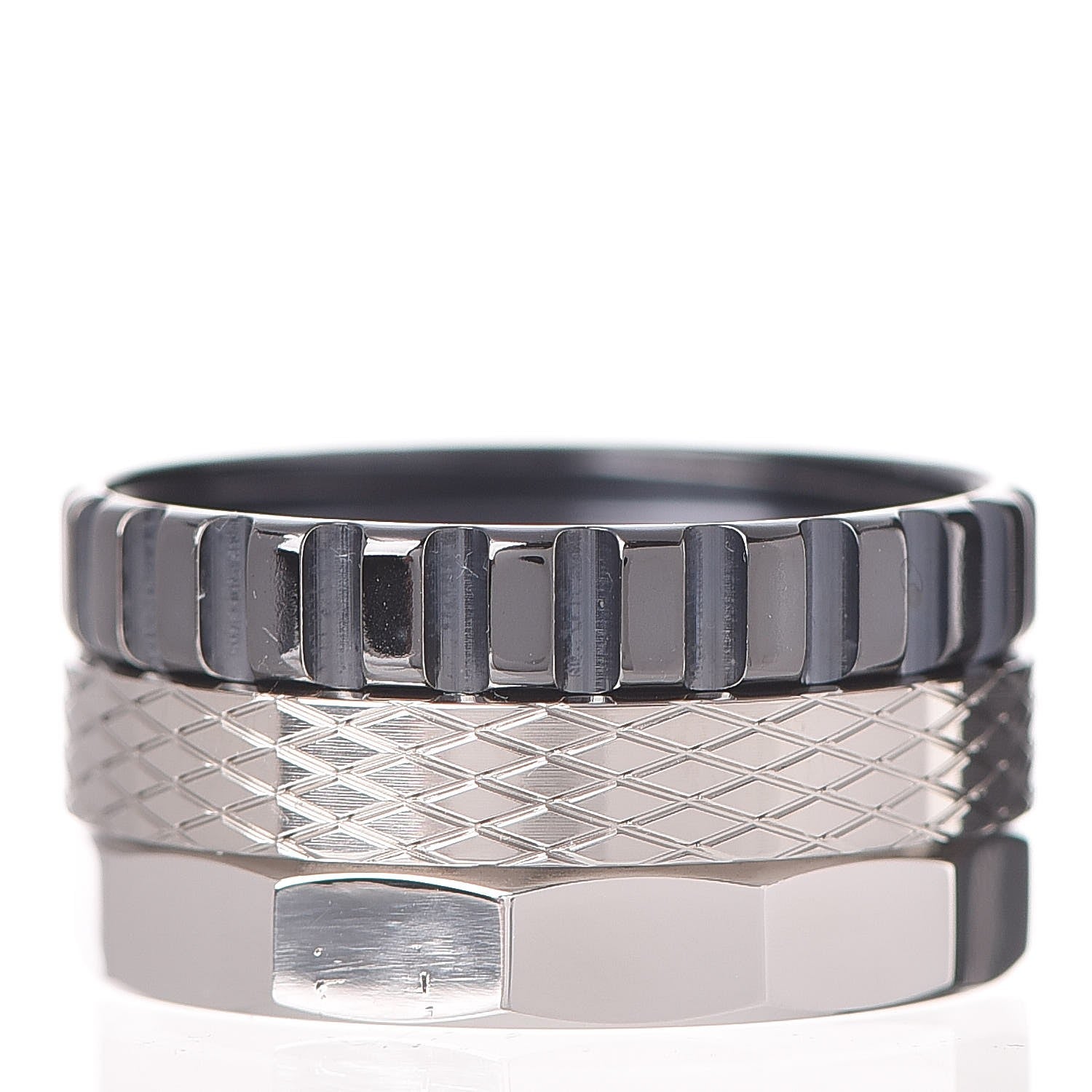 Tiffany Stainless Steel Titanium Paloma Caliper Ring 60 9 3 of 7
