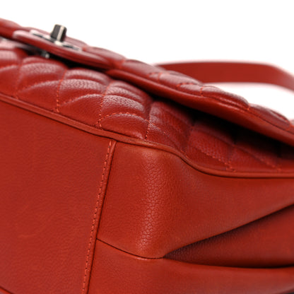 Chanel Caviar Quilted Medium Rock In Rome Single Flap Red 8 of 26