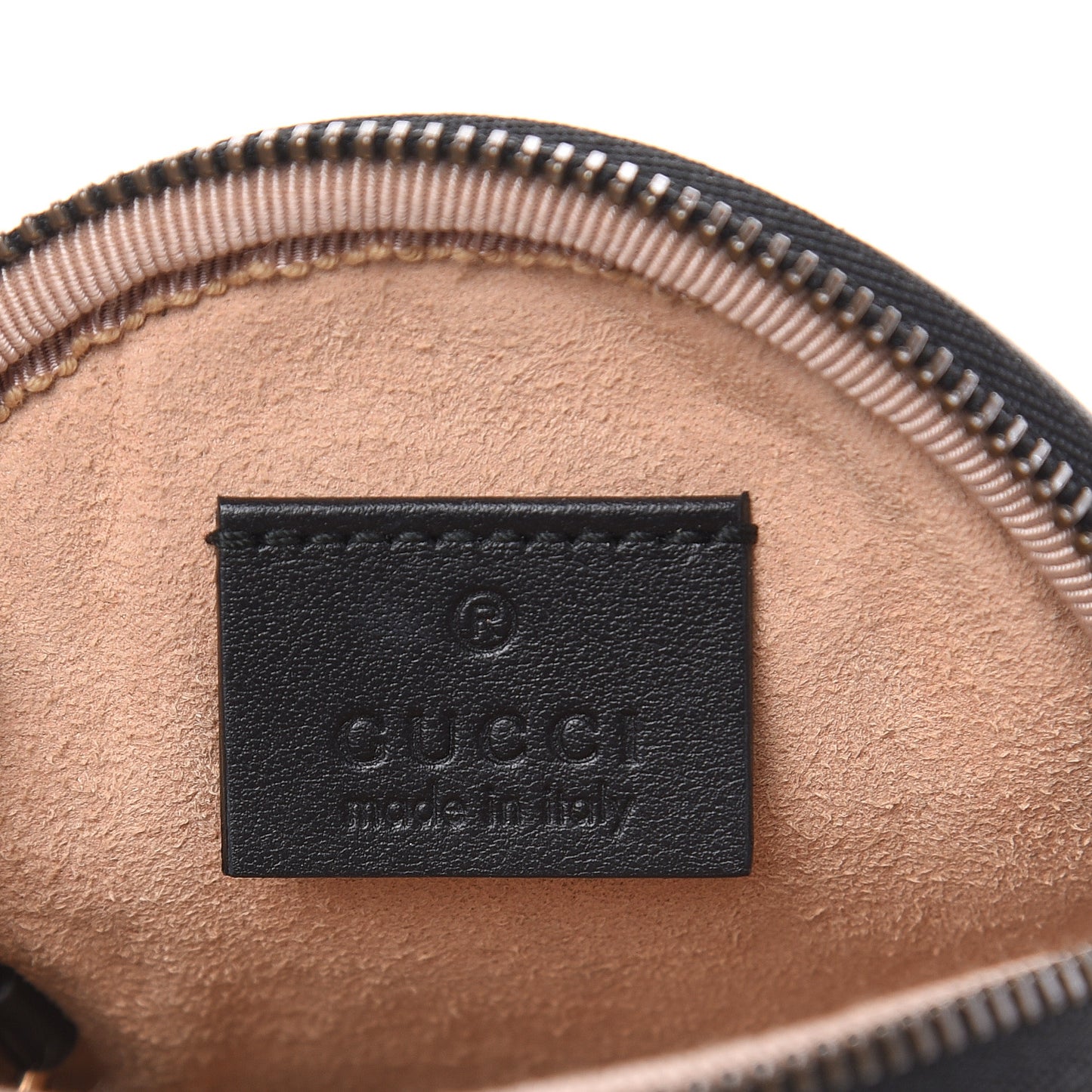 Calfskin Matelasse GG Marmont Round Coin Purse Black