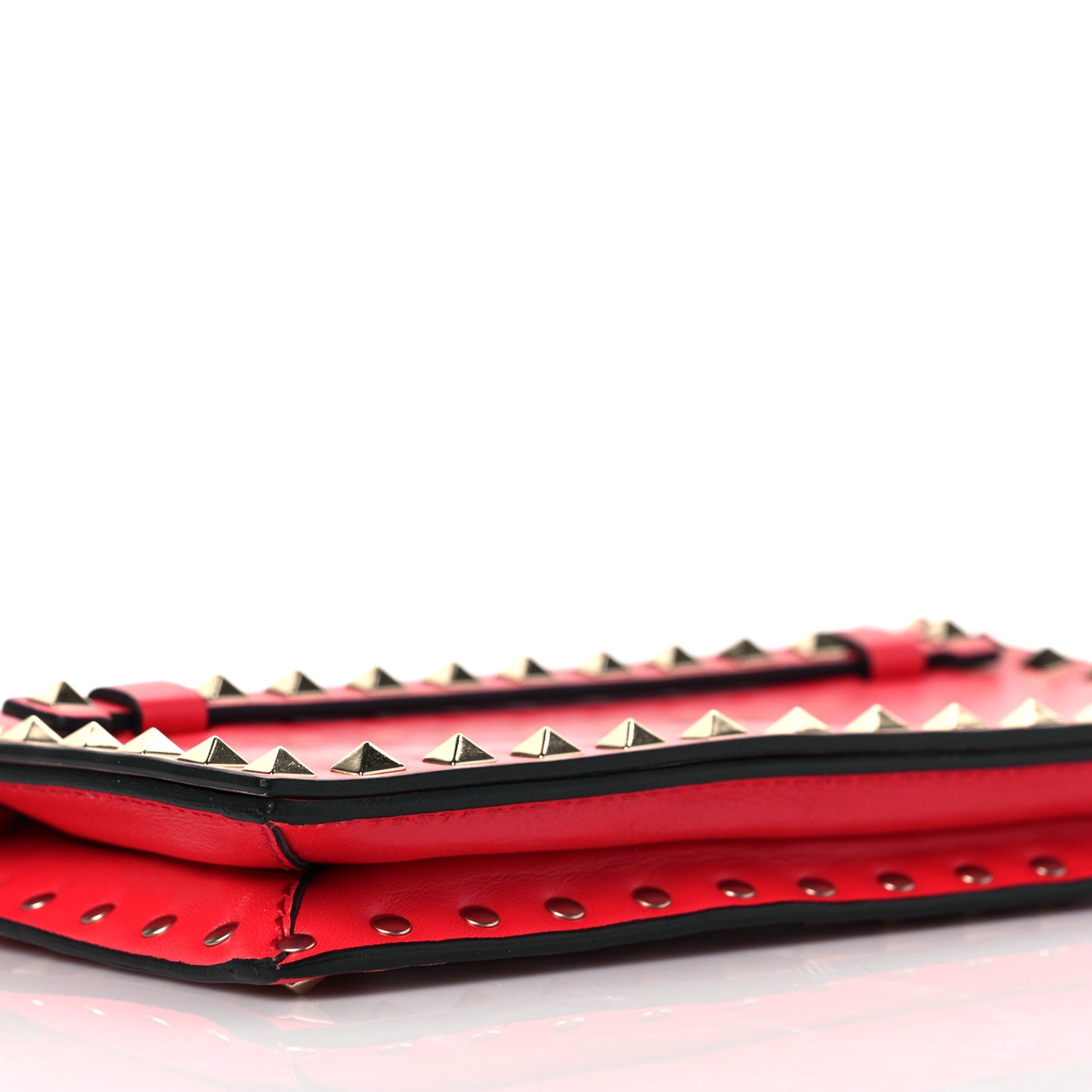 Nappa Small Rockstud Wristlet Clutch Fragola