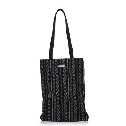 Saint Laurent Canvas Tote Black Ivory 1 of 7