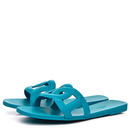 Hermes Rubber Aloha Sandals 40 Bleu Vif 3 of 8