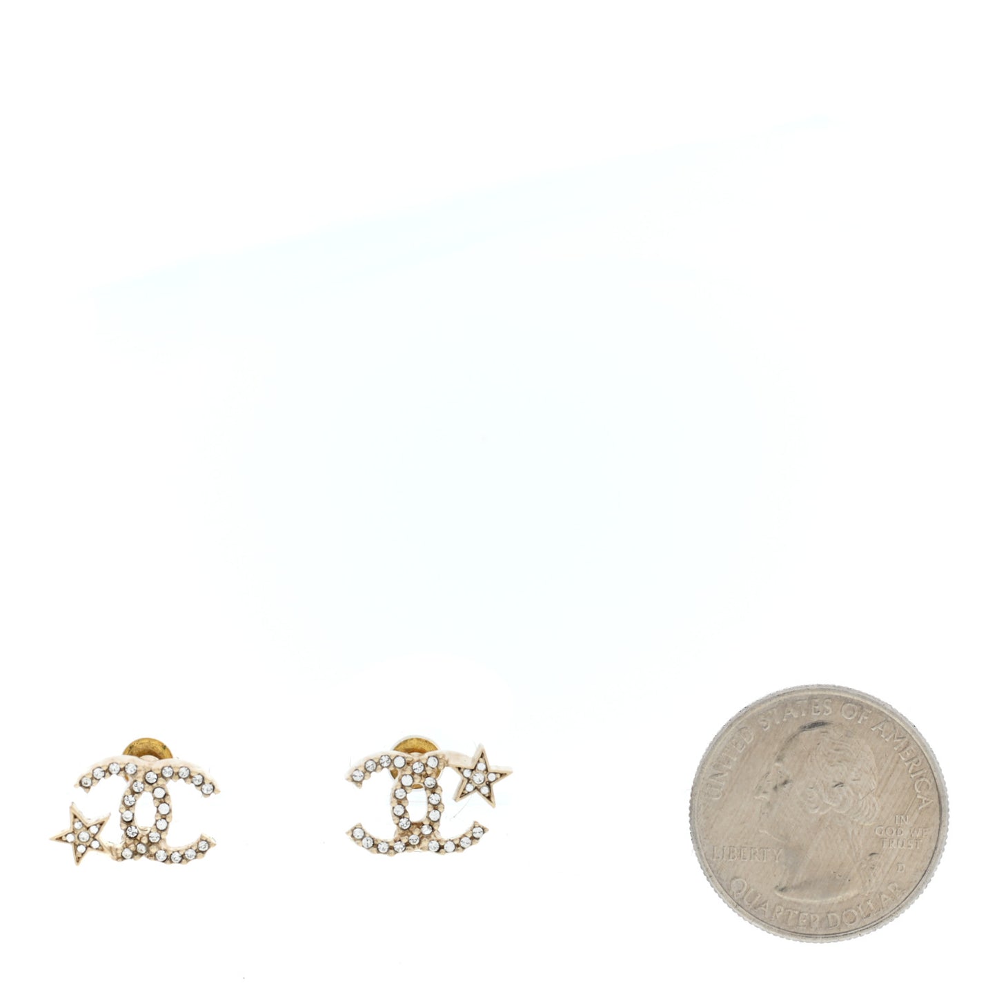 Crystal CC Starfall Earrings Gold
