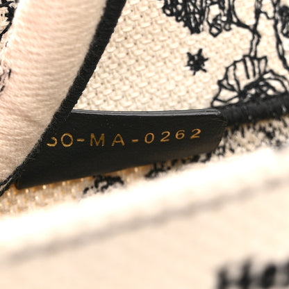 Christian Dior Canvas Embroidered Small Zodiac Toile De Jouy Book Tote Latte 7 of 10