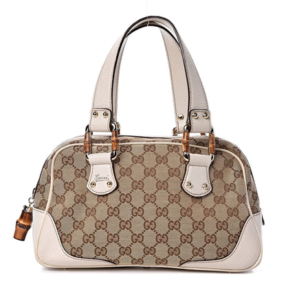 Gucci Monogram Bamboo Boston Off White 1 of 14