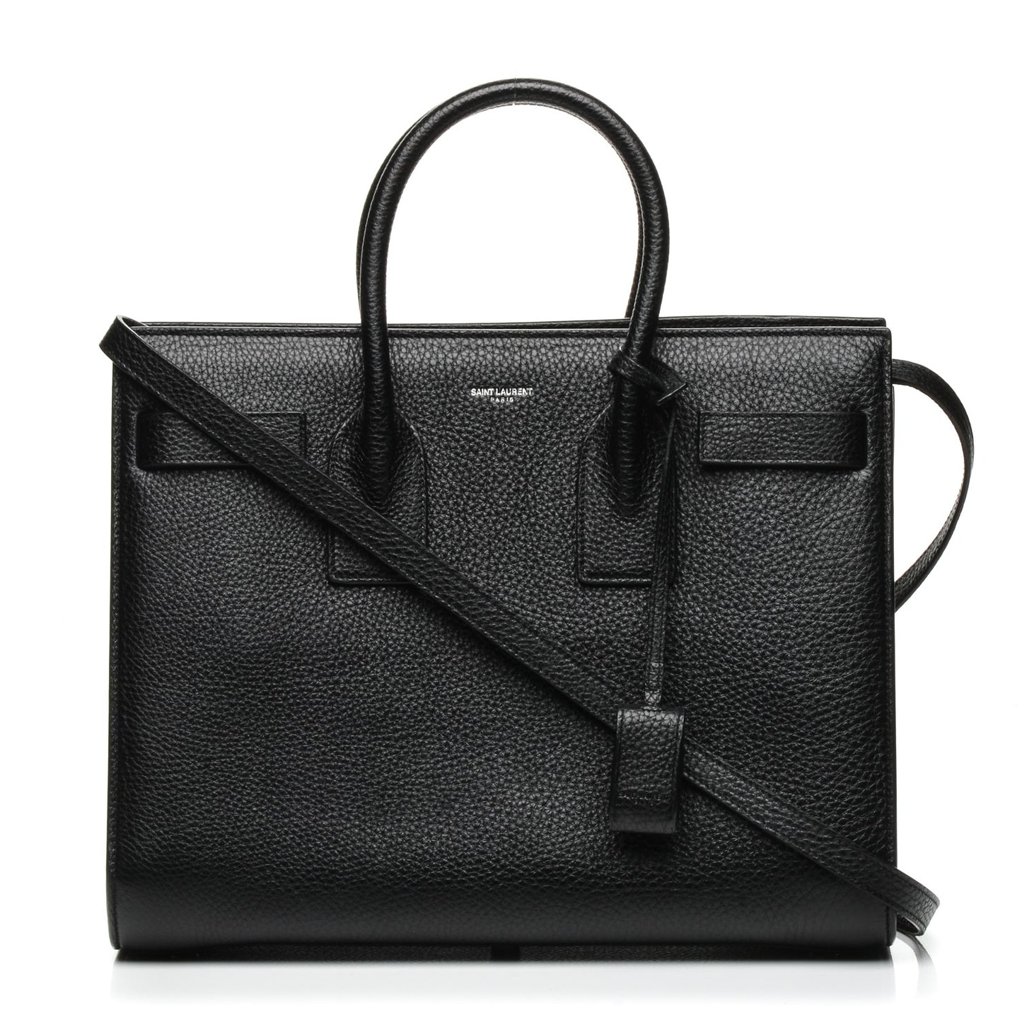 Grained Calfskin Small Sac De Jour Black