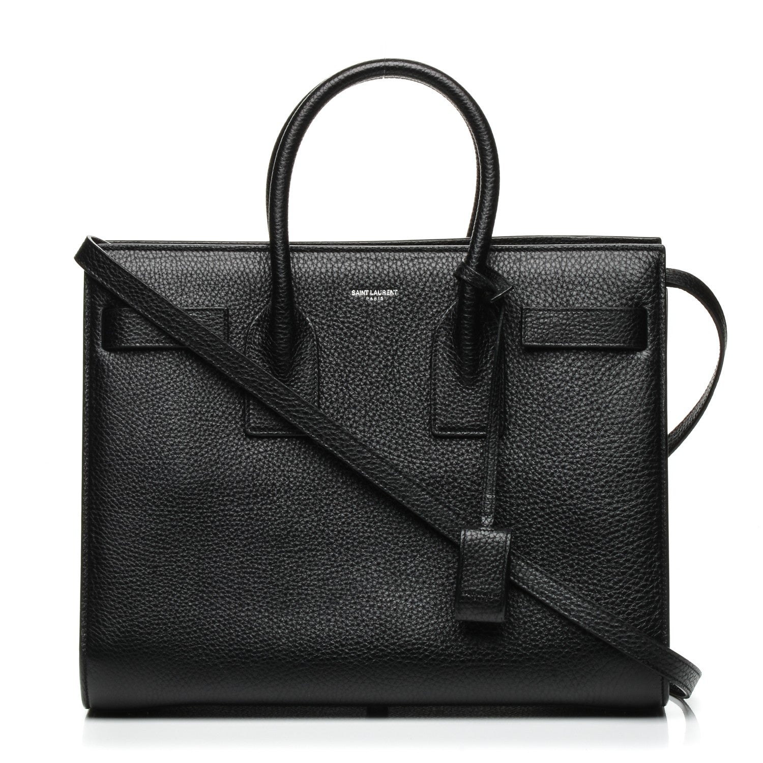 Saint Laurent Grained Calfskin Small Sac De Jour Black 1 of 7