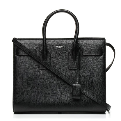 Saint Laurent Grained Calfskin Small Sac De Jour Black 1 of 7