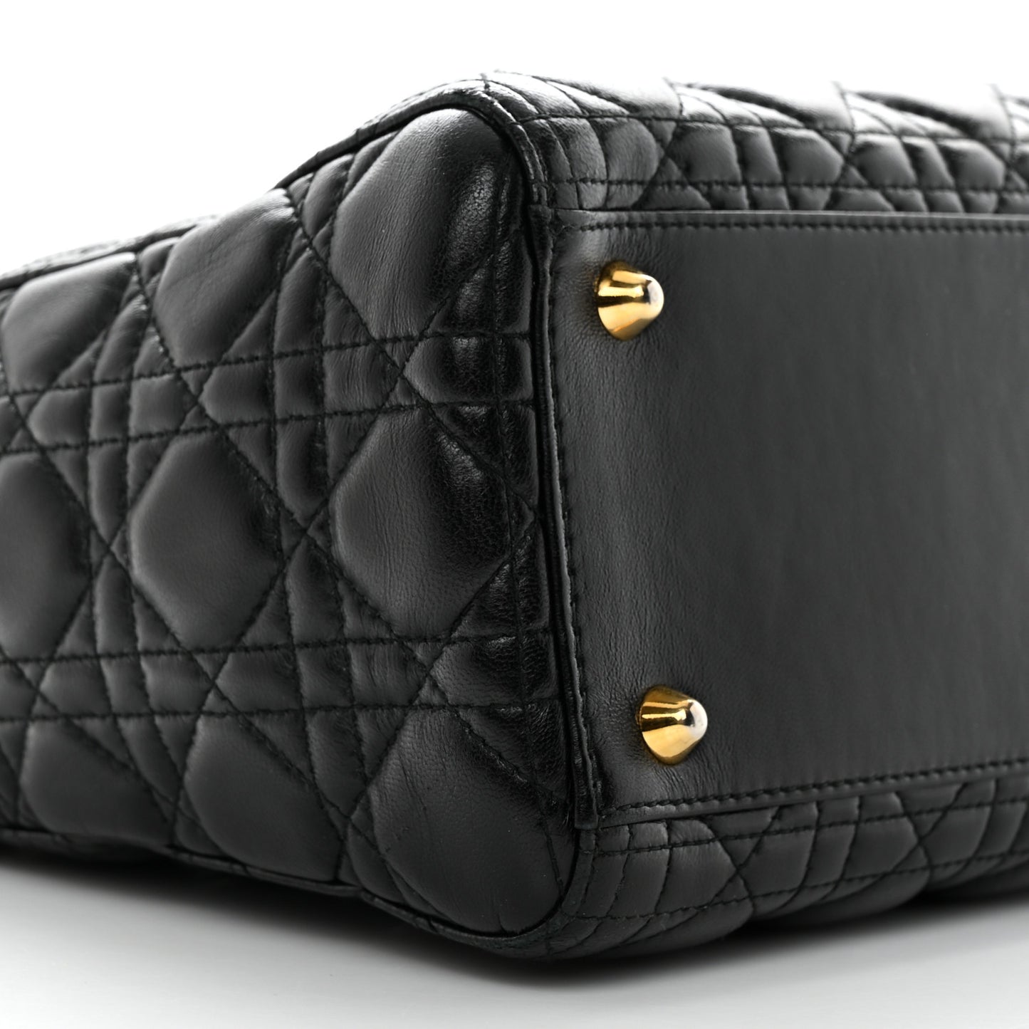 Lambskin Cannage Large Lady Dior Black