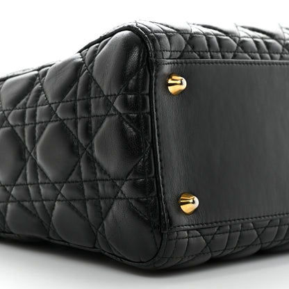 Christian Dior Lambskin Cannage Large Lady Dior Black 9 of 13