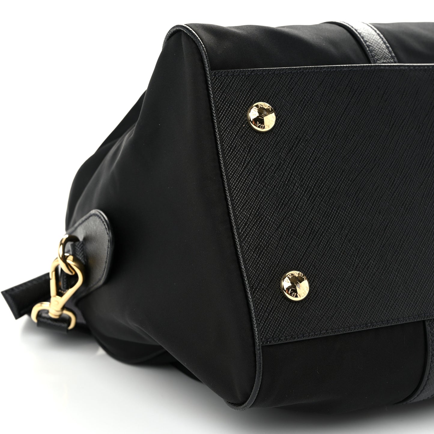 Re-Nylon Saffiano Medium Re-Edition 1978 Top Handle Bag Black