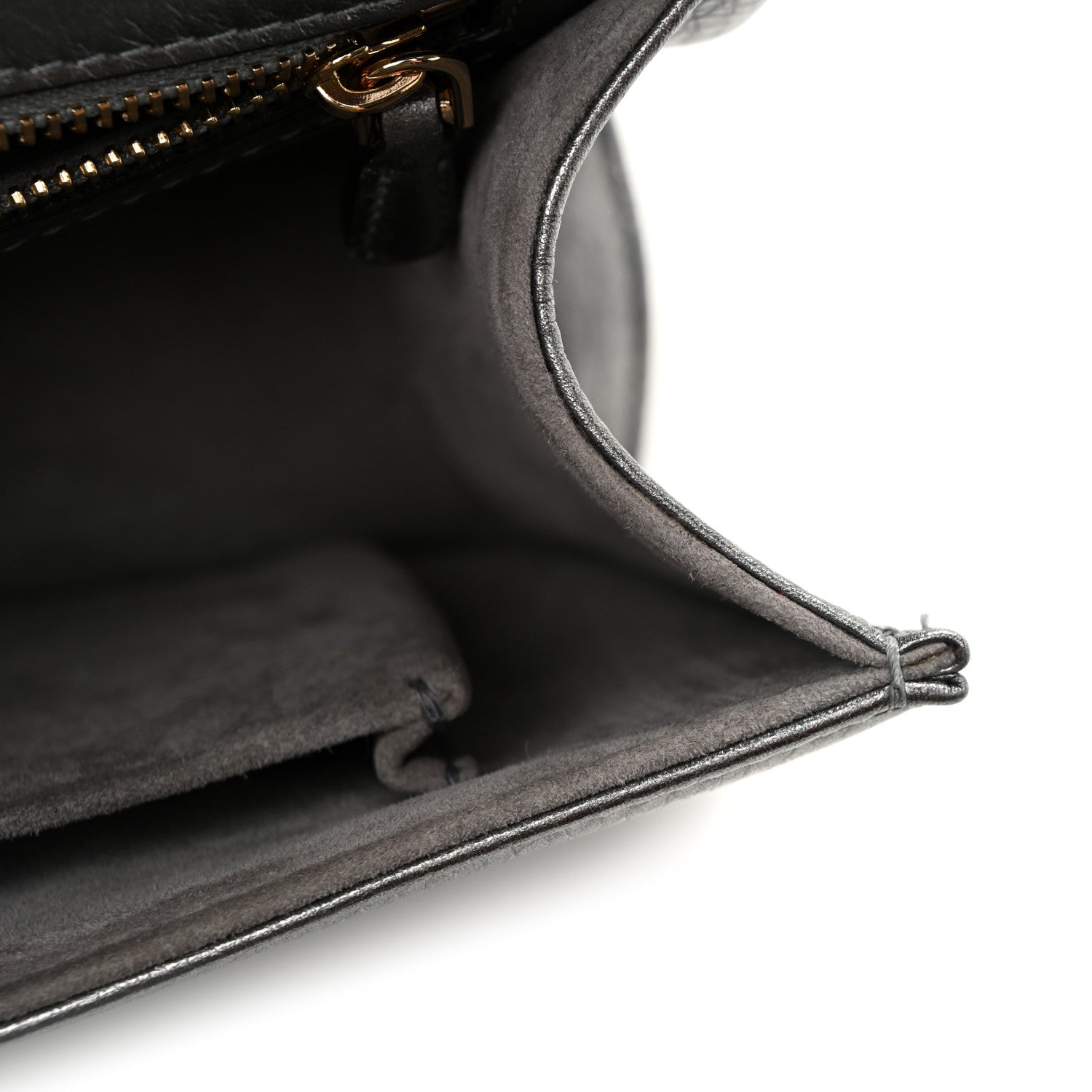 Christian Dior Metallic Grained Calfskin Medium Diorama Flap Bag Steel 11 of 12