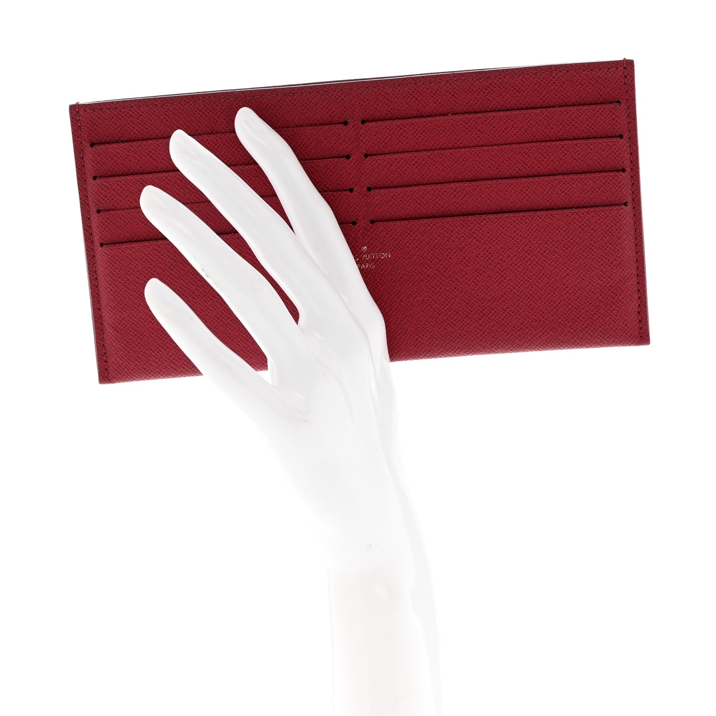 Calfskin Felicie Card Holder Insert Fuchsia