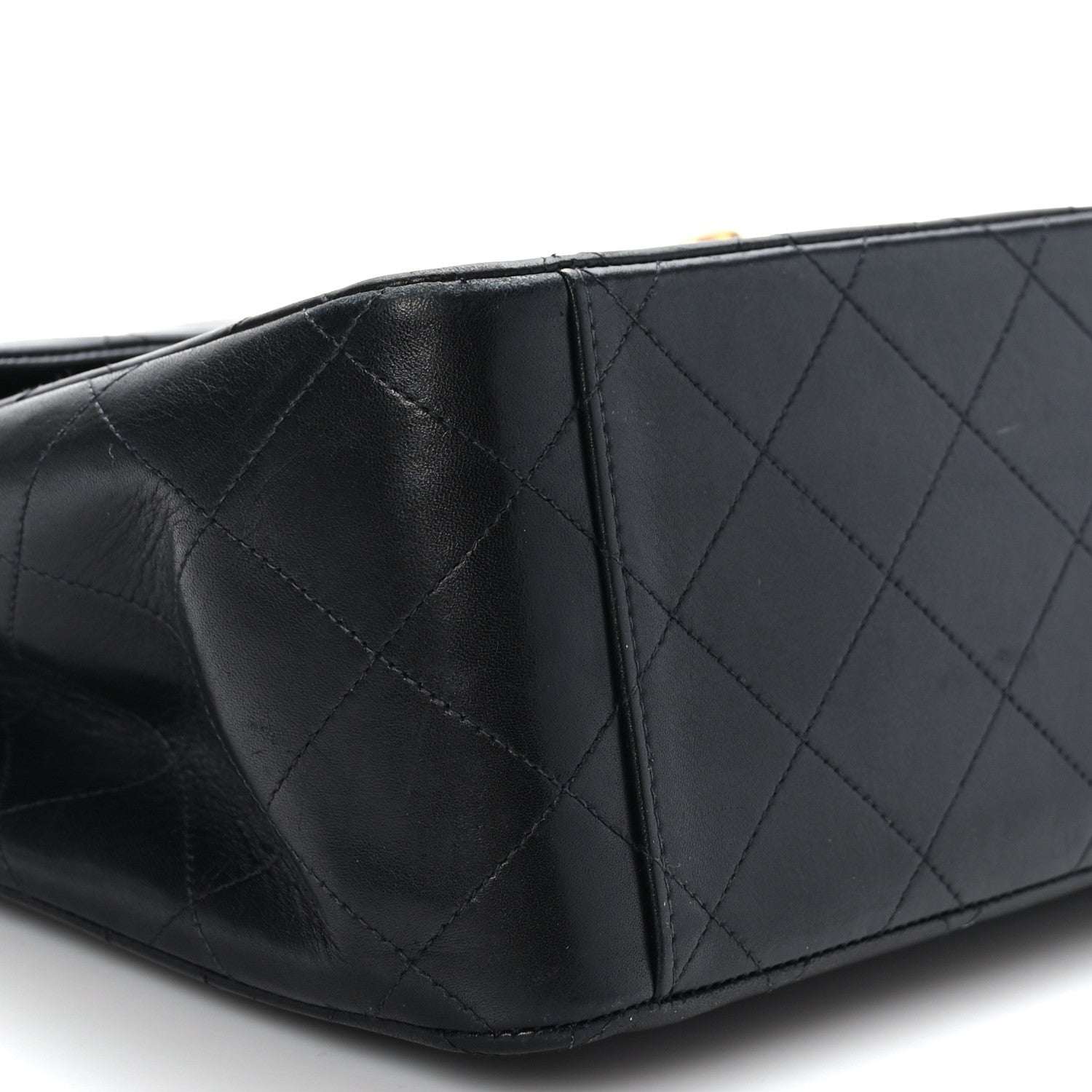 Chanel Lambskin Quilted XL Jumbo Single Flap Black 9 of 10