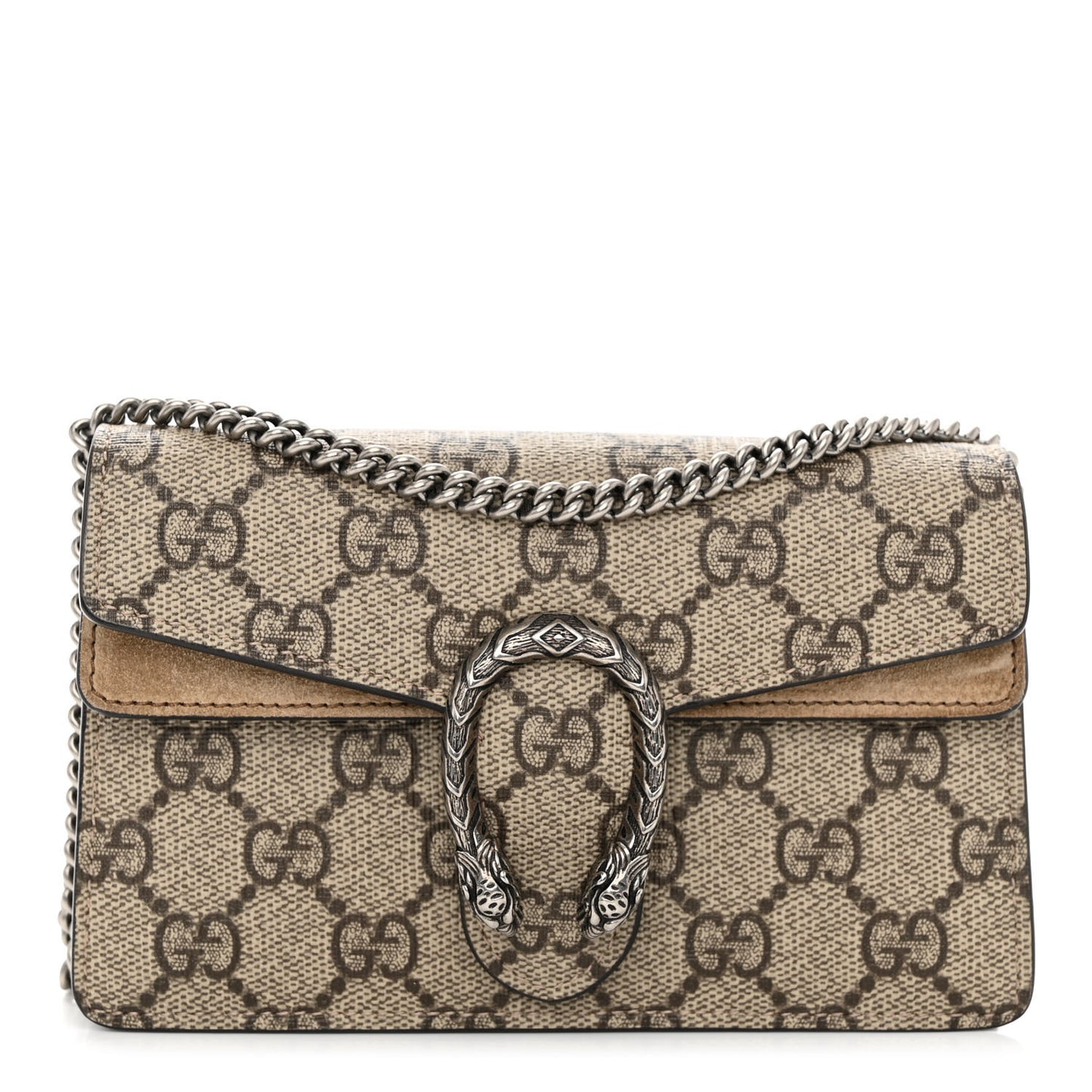 GG Supreme Monogram Super Mini Dionysus Shoulder Bag Taupe
