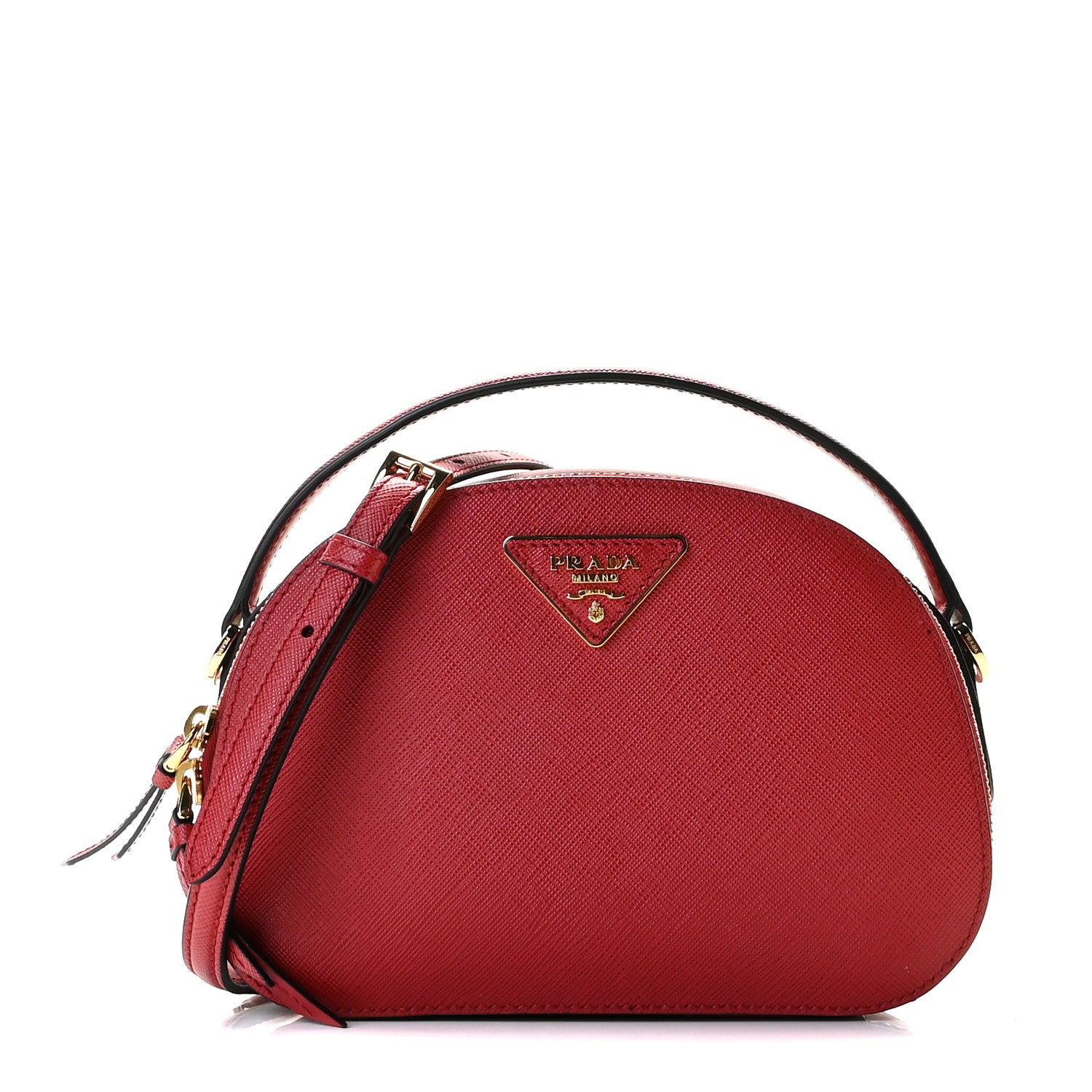 Prada Saffiano Lux Odette Crossbody Fuoco 1 of 9