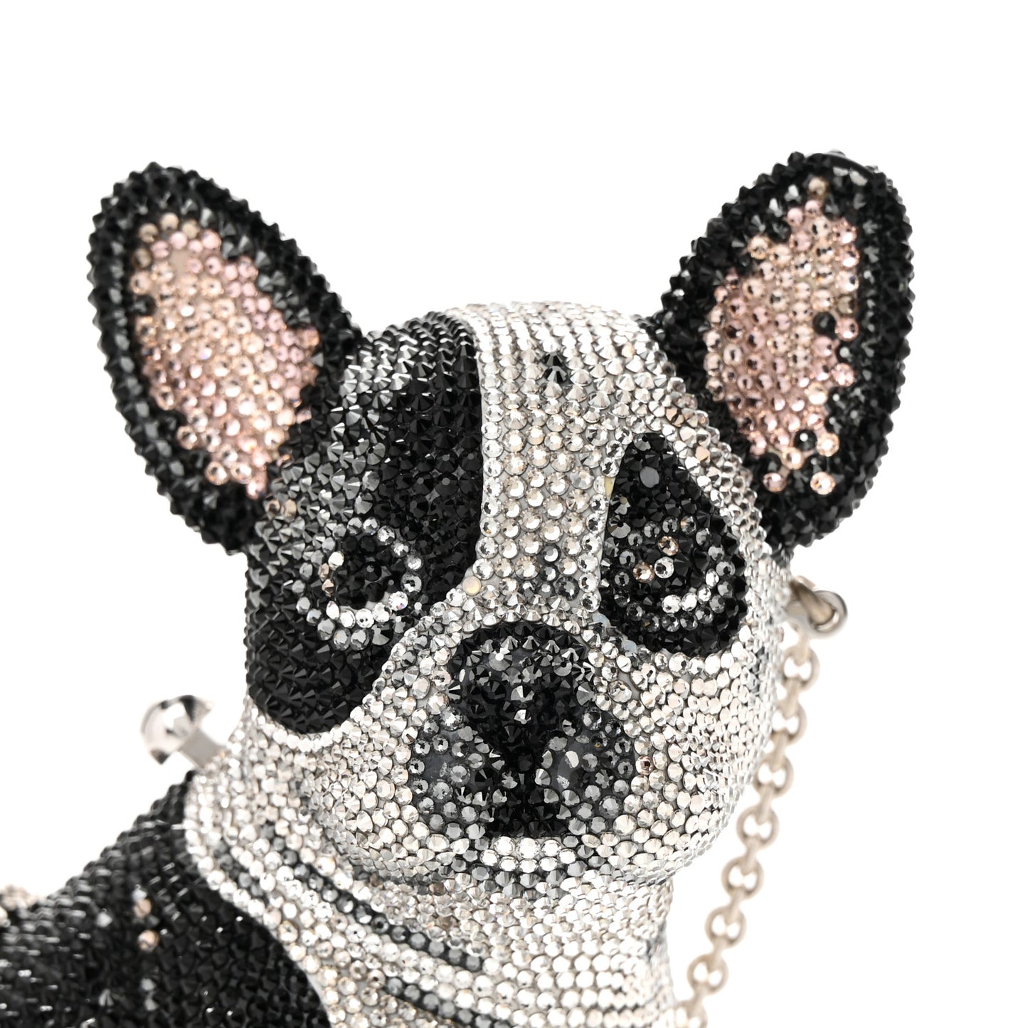 Crystal French Bulldog Fred Minaudiere Clutch