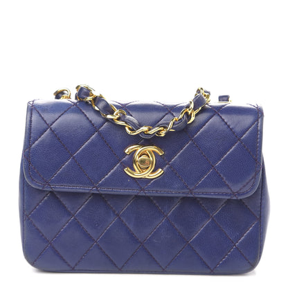 Chanel Lambskin Quilted Mini Square Flap Blue 1 of 12
