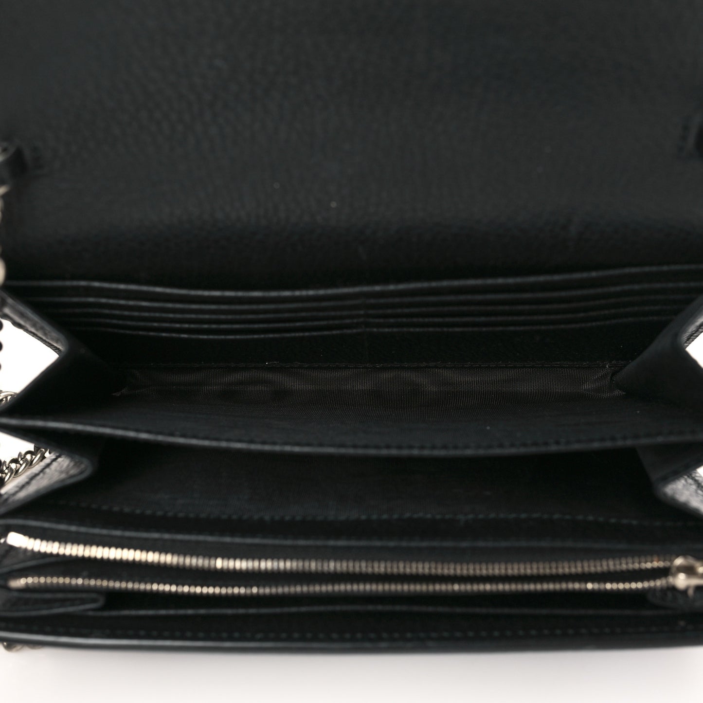 Calfskin Mini Dionysus Chain Wallet Black