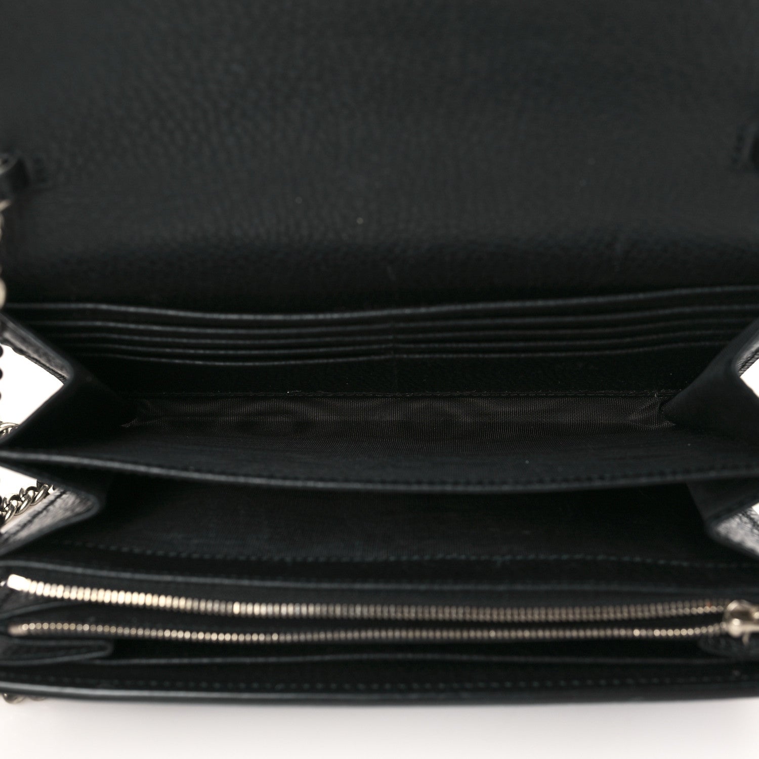 Gucci Calfskin Mini Dionysus Chain Wallet Black 4 of 5