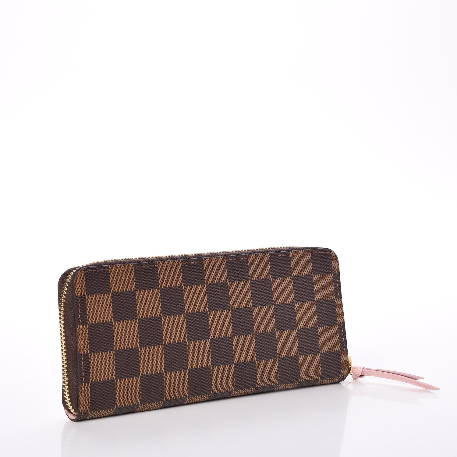 Louis Vuitton Damier Ebene Clemence Wallet Rose Ballerine 3 of 7