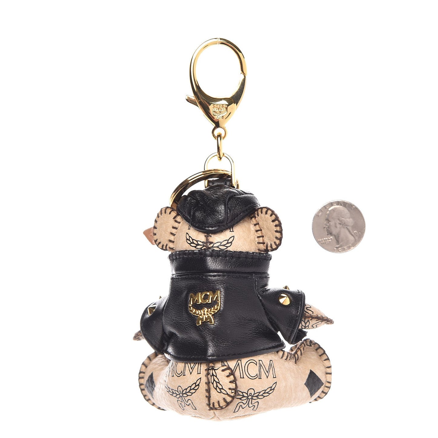 Visetos City Bear Key Ring Bag Charm Beige