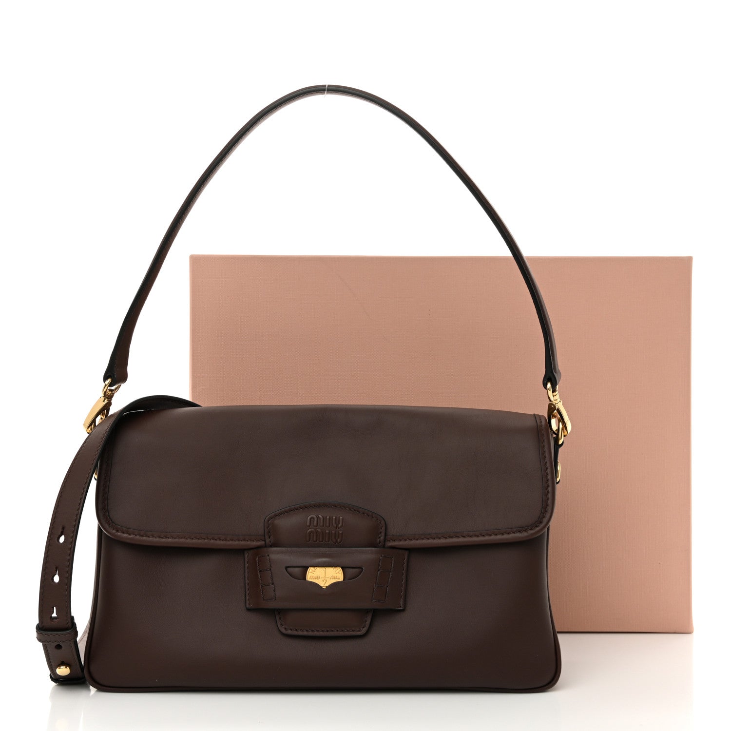 Miu Miu Fine Calf Penny Shoulder Bag Radica 10 of 10