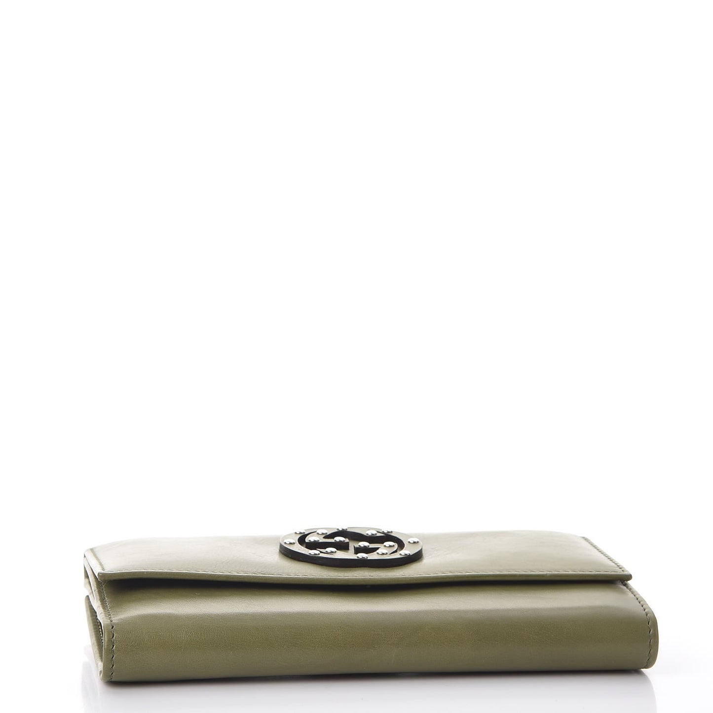 Calfskin Studded Blondie Continental Wallet Green