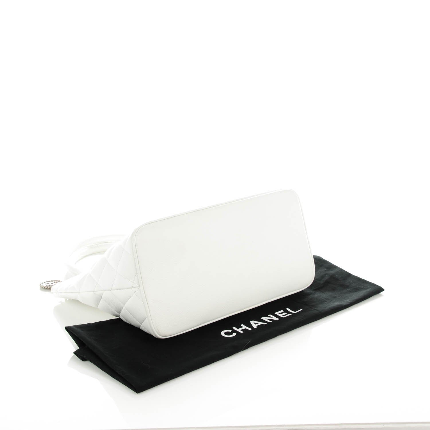 Chanel Caviar Quilted Medallion Tote White 4 of 7