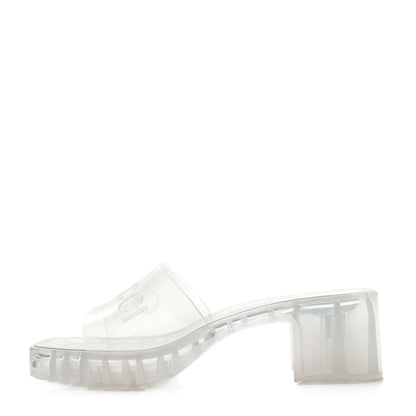 Gucci Rubber Gucci Logo Womens Platform 20/60mm Slide Sandals 37 Transparent 1 of 8