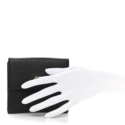 Gucci Dollar Calfskin Double G French Flap Wallet Black 2 of 8