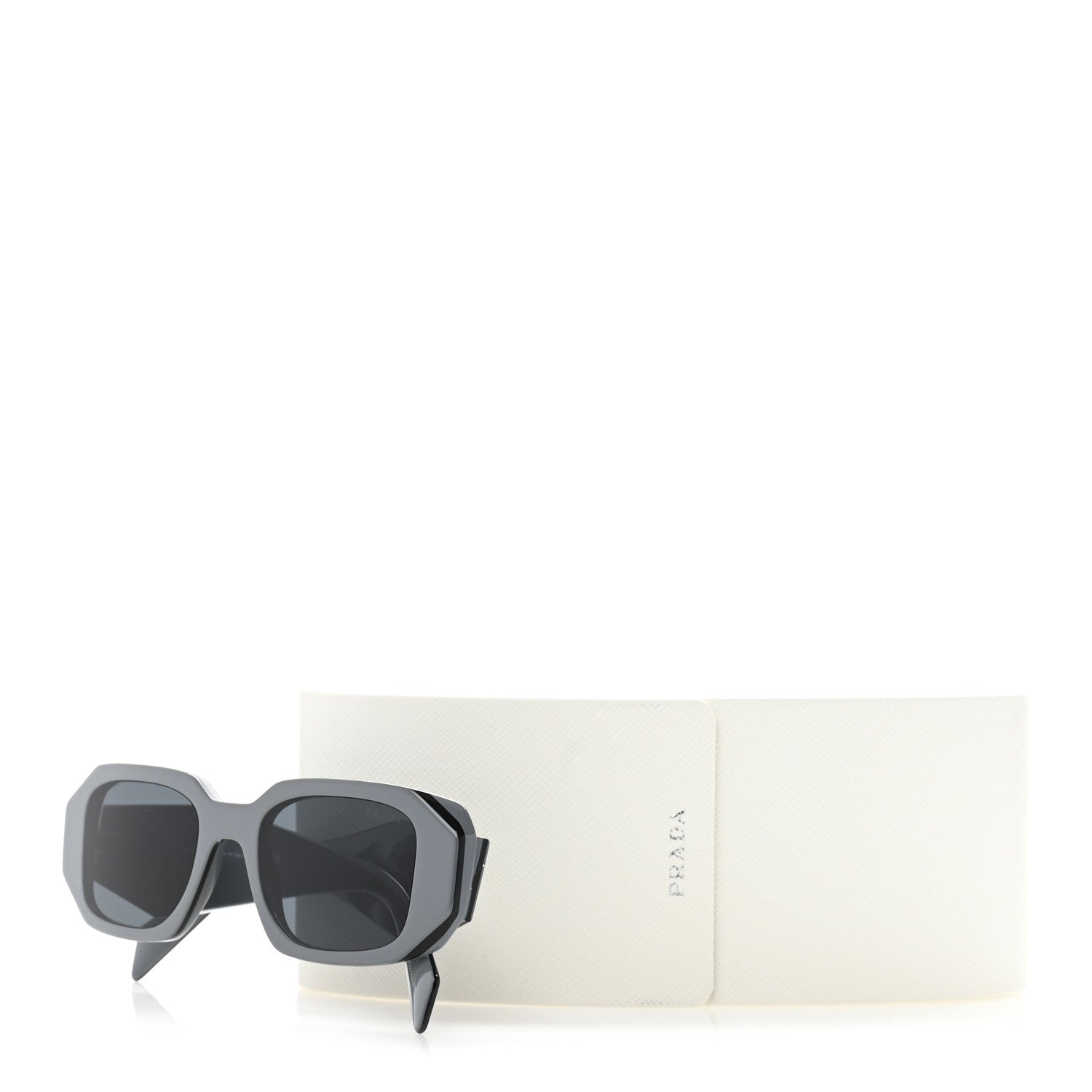 Prada Acetate Symbole Sunglasses SPR 17W Dark Grey 8 of 8