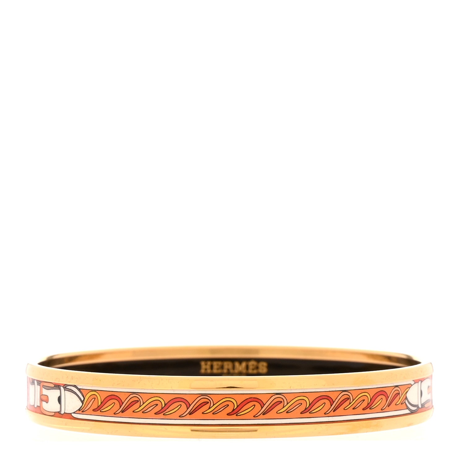 Hermes Enamel Printed Narrow Bracelet 65 1 of 5