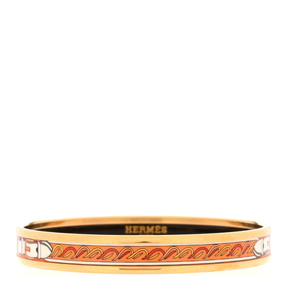 Hermes Enamel Printed Narrow Bracelet 65 1 of 5