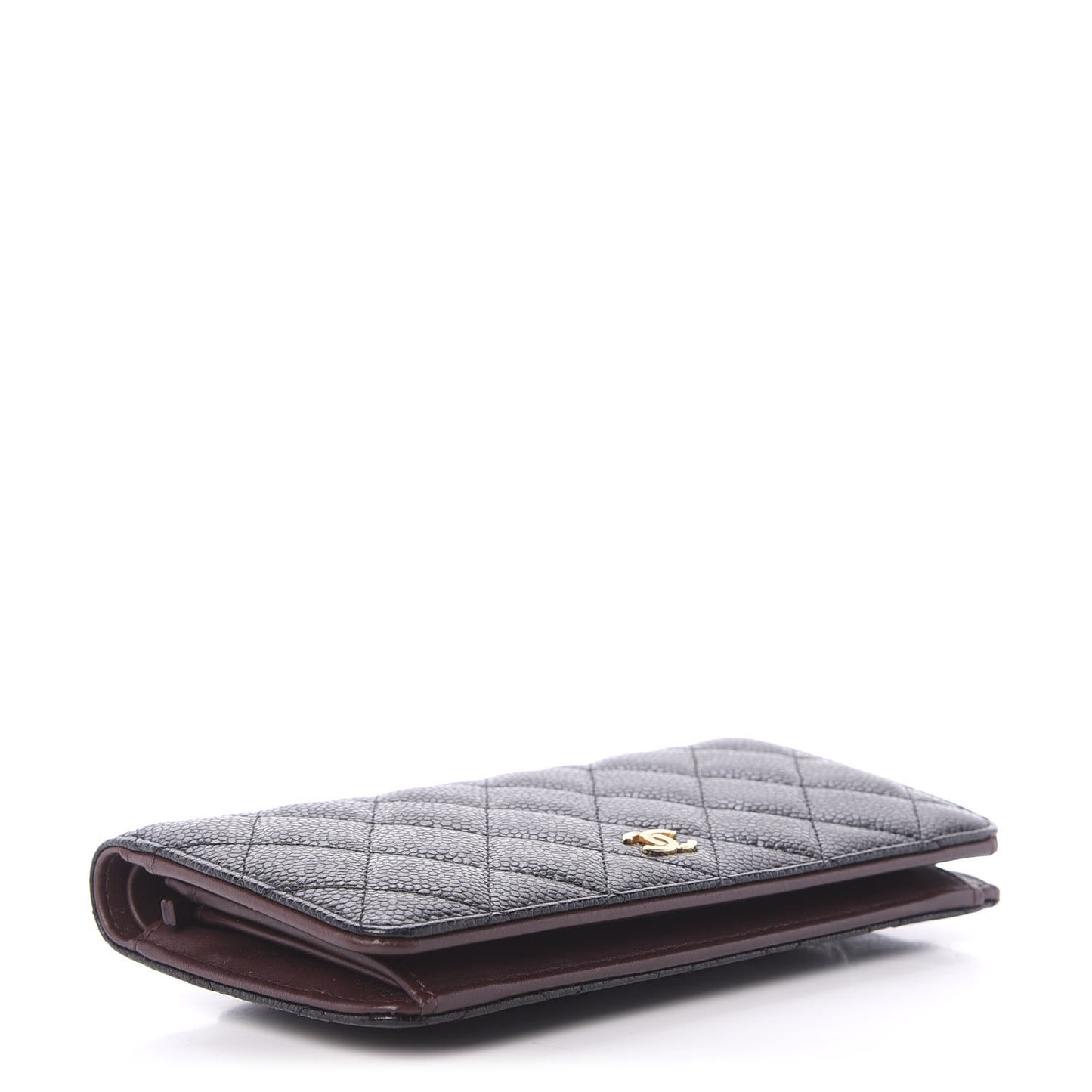 Caviar Quilted Yen Wallet Black