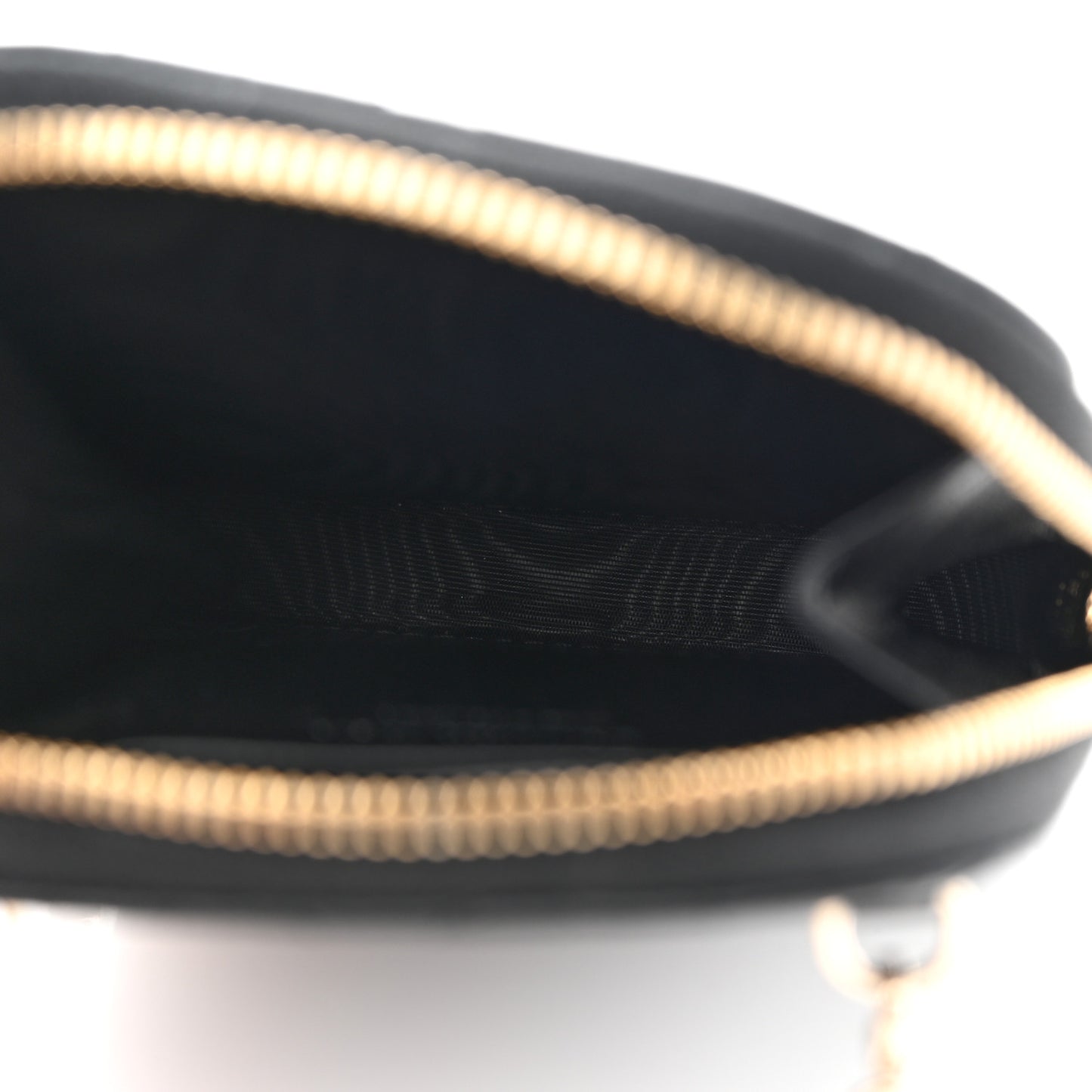Lambskin Cannage Lady Dior Phone Holder Black