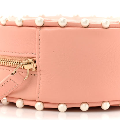 Chanel Calfskin Quilted Pearl Round Clutch With Chain Pink 10 of 10