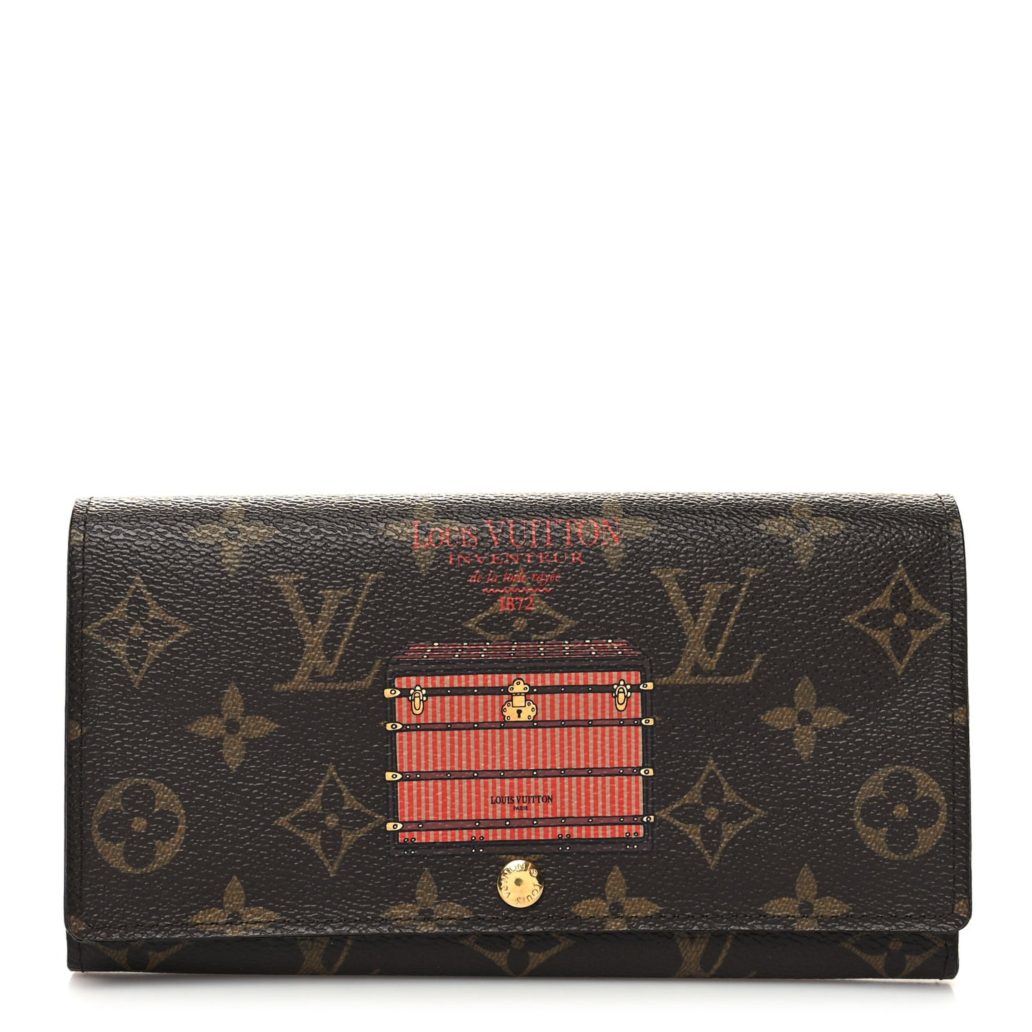 Monogram Trunks and Locks Sarah Wallet