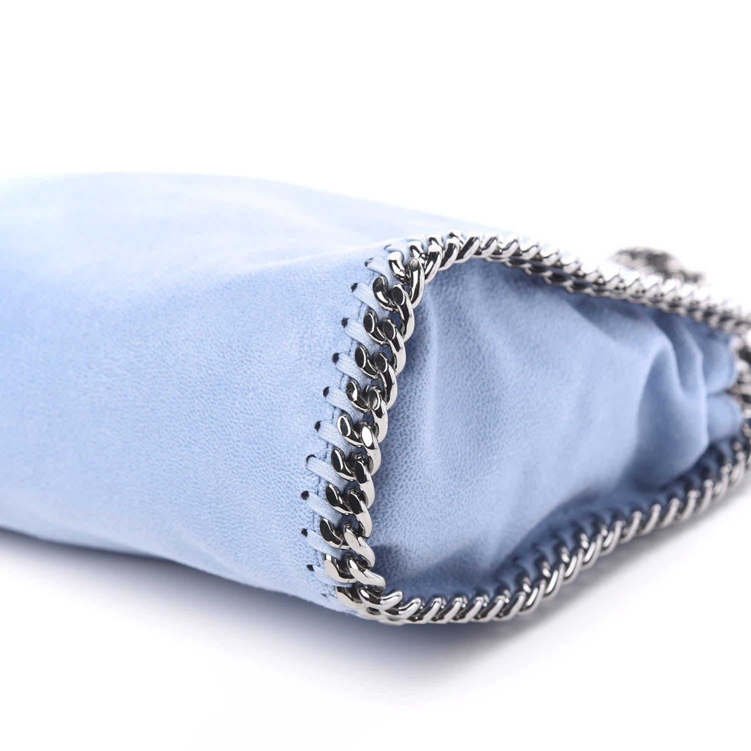 Stella McCartney Shaggy Deer Mini Falabella Fold Over Tote Light Blue 7 of 8