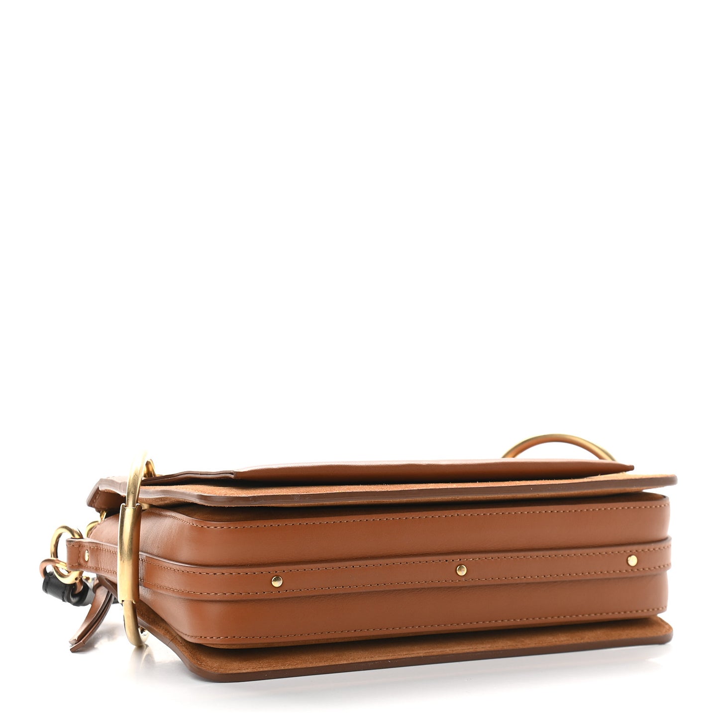 Calfskin Suede Small Roy Bag Caramel