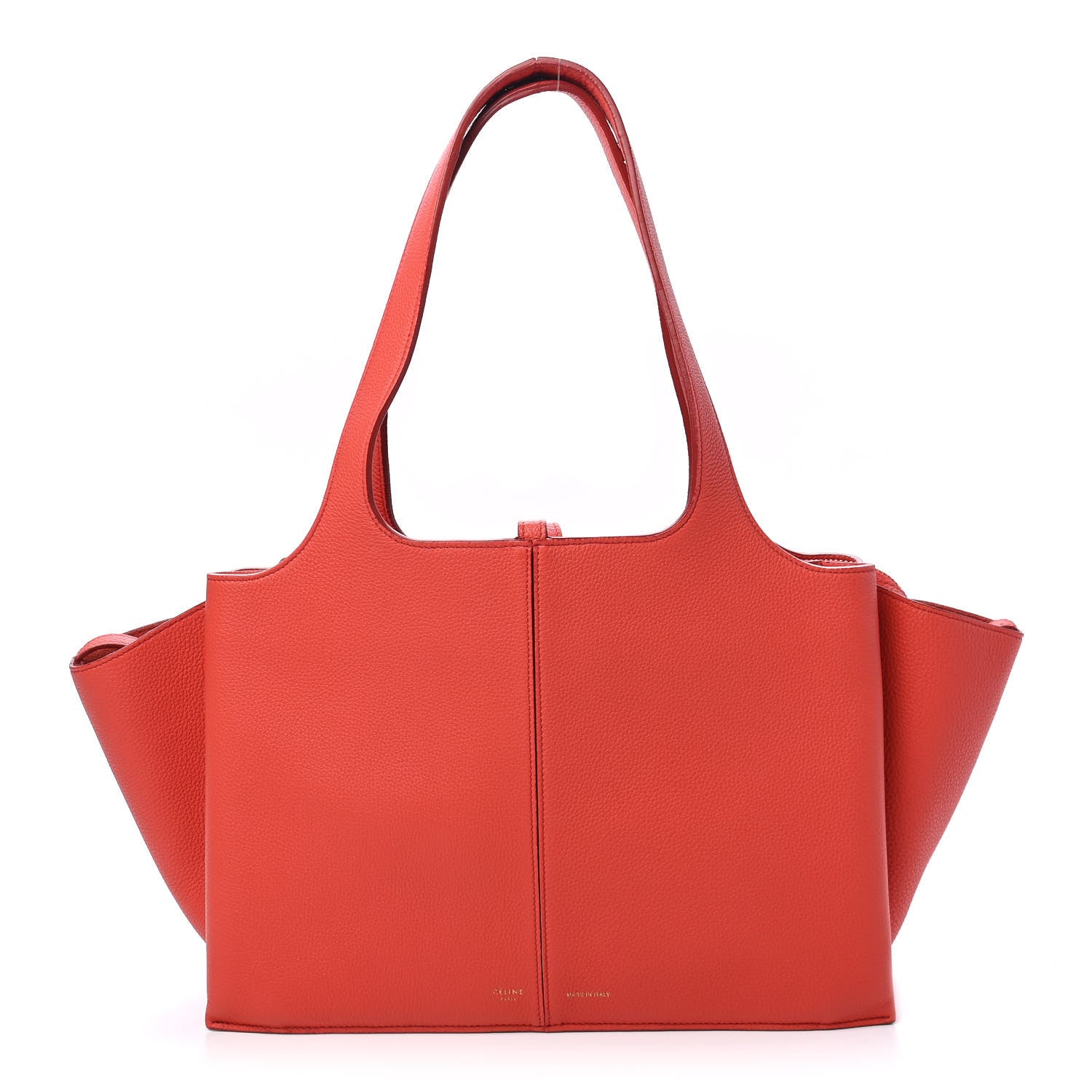 Celine Baby Grained Calfskin Small Tri-Fold Bag Orange 1 of 10