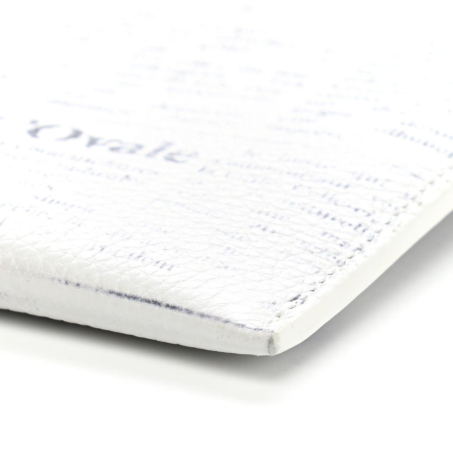 X DANIEL ARSHAM Grained Calfskin Newspaper Wristlet White