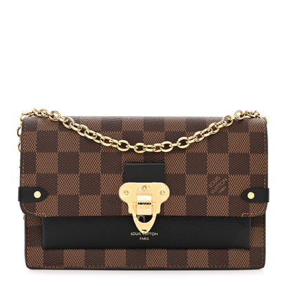 Louis Vuitton Damier Ebene Vavin Chain Wallet Black 1 of 9