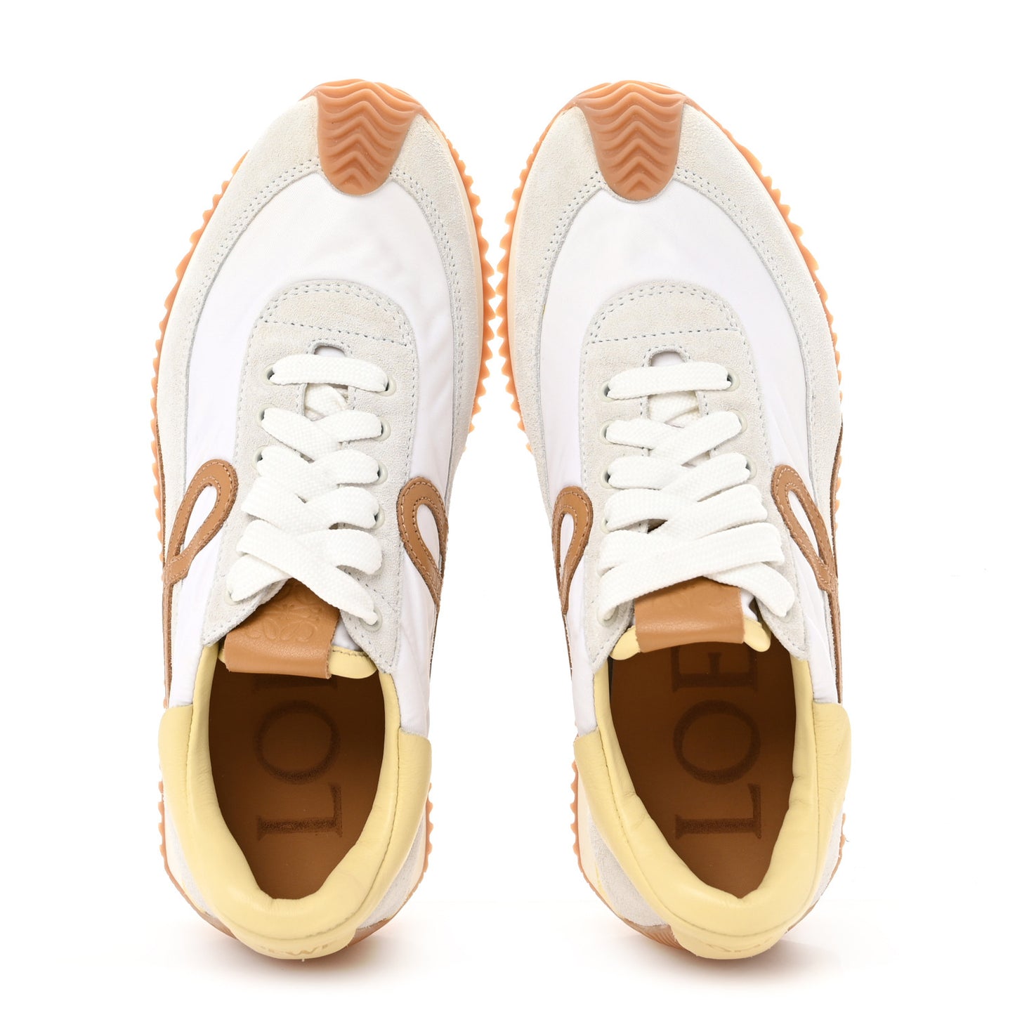 Nylon Suede Flow Runner Sneakers 36 White Medium Concealer