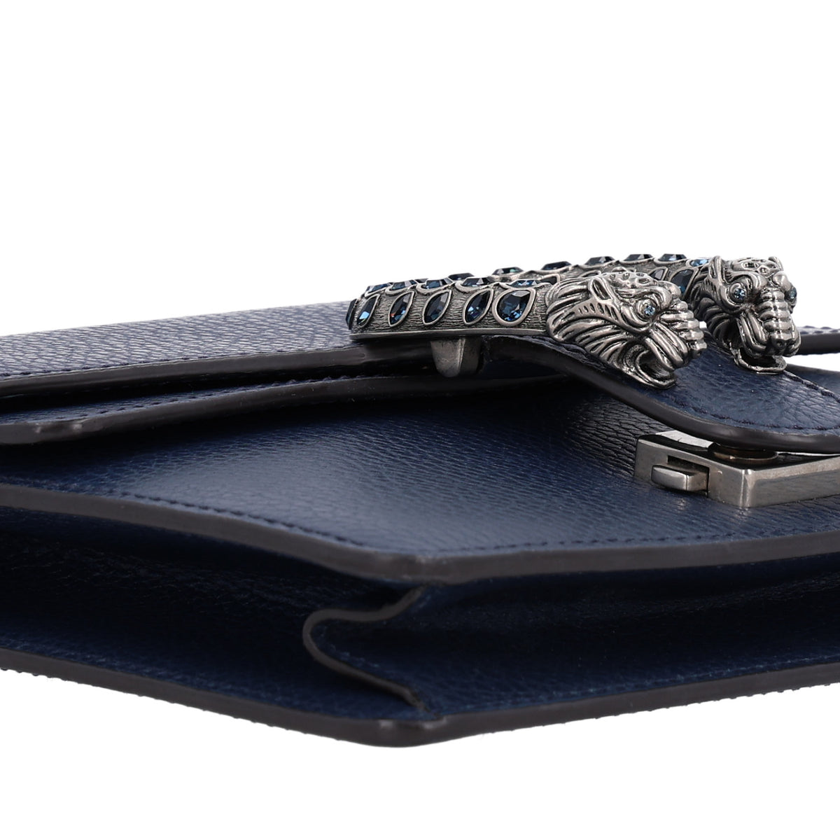 Gucci Dollar Calfskin Crystal Mini Dionysus Shoulder Bag Blue Agata Montana Sapphire 9 of 10