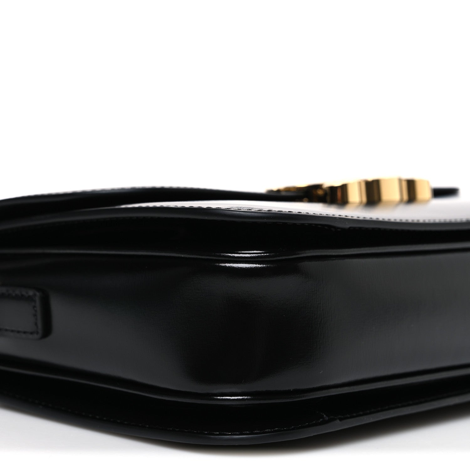 Celine Shiny Calfskin Medium Triomphe Black 9 of 10